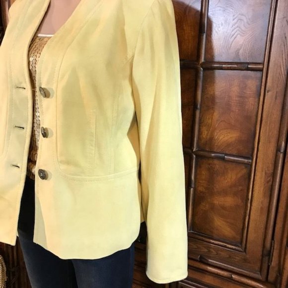 Jones New York Buttercream Genuine Suede Jacket - Picture 9 of 14